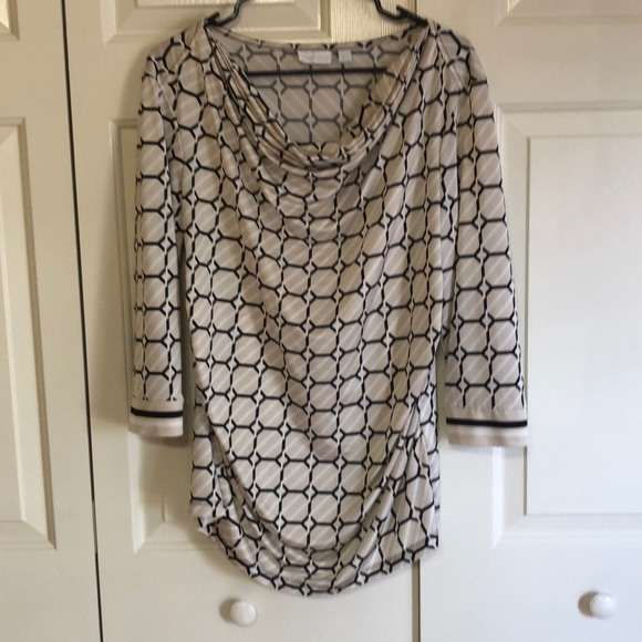 NY&C ๐ blouse gold/black 3/4 sleeve - Picture 1 of 16